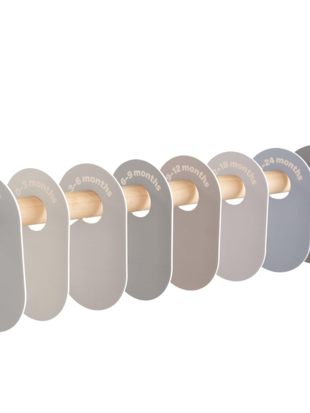Baby Closet Dividers, Newborn to 2T, Beige & Gray, 8 Piece Set
